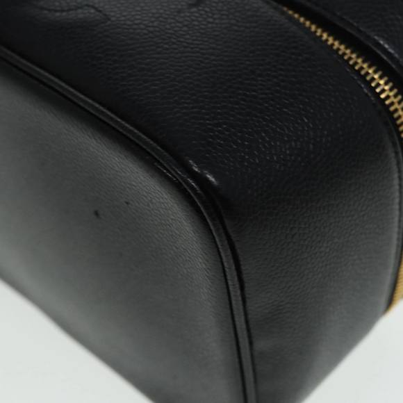 CHANEL COCO Mark Vanity Cosmetic Pouch Caviar Skin Black CC Auth yb640 - Picture 11 of 16